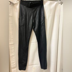 BCBG slouchy, faux leather pants XXS